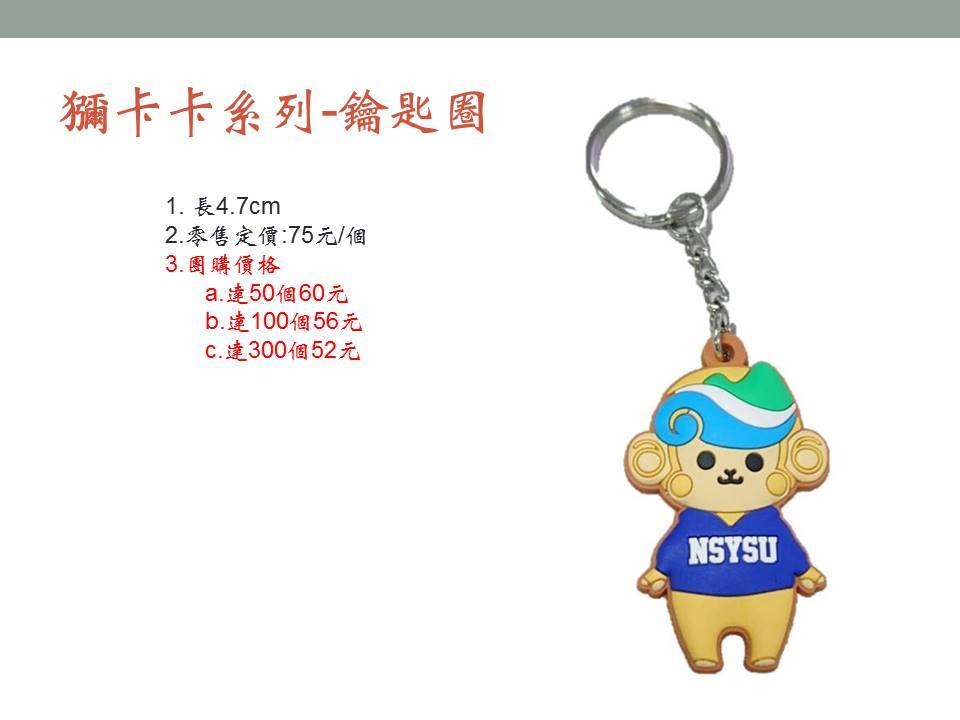 獼卡卡系列-鑰匙圈圖片