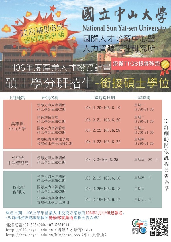 <系所訊息>政府補助八成 三年7萬圖片